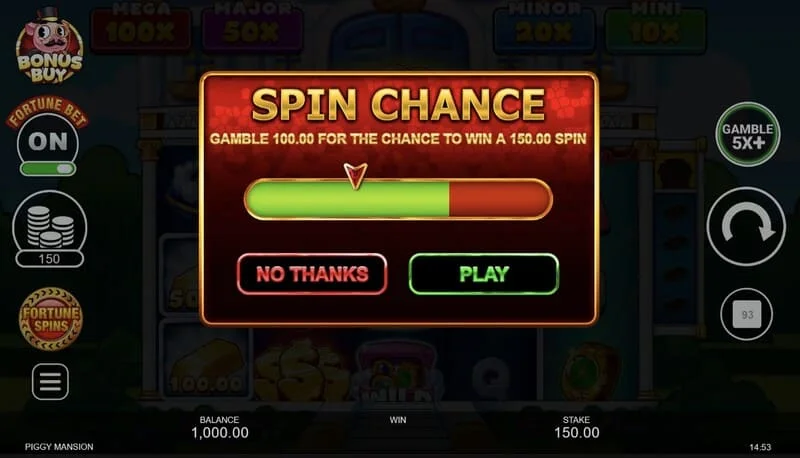 Piggy Mansion - Activation des Free Spins